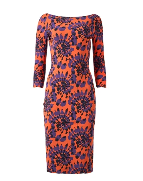 Maxi Women Dress with Floral Print for a Bohemian VibeTuby Orange Multi Print Dress