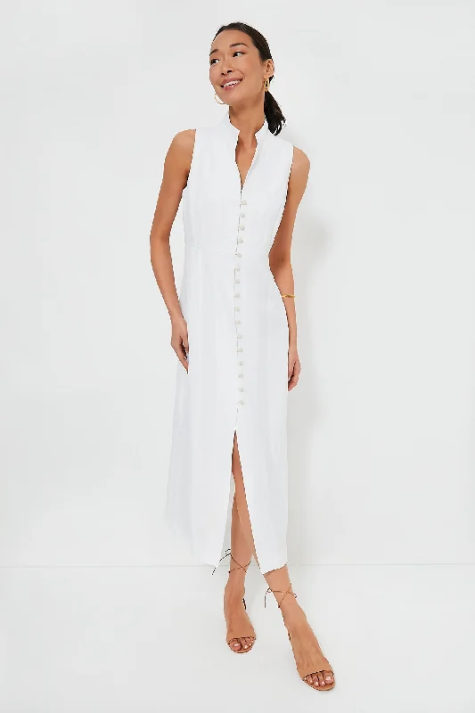 Backless Women Dress for a Sexy and Alluring Look at Evening EventsWhite Leighton Midi Dress