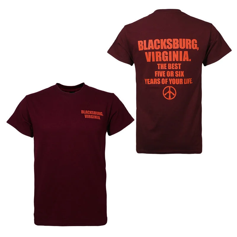 Striped Women T Shirt in a Classic PatternBlacksburg Best Years T-Shirt