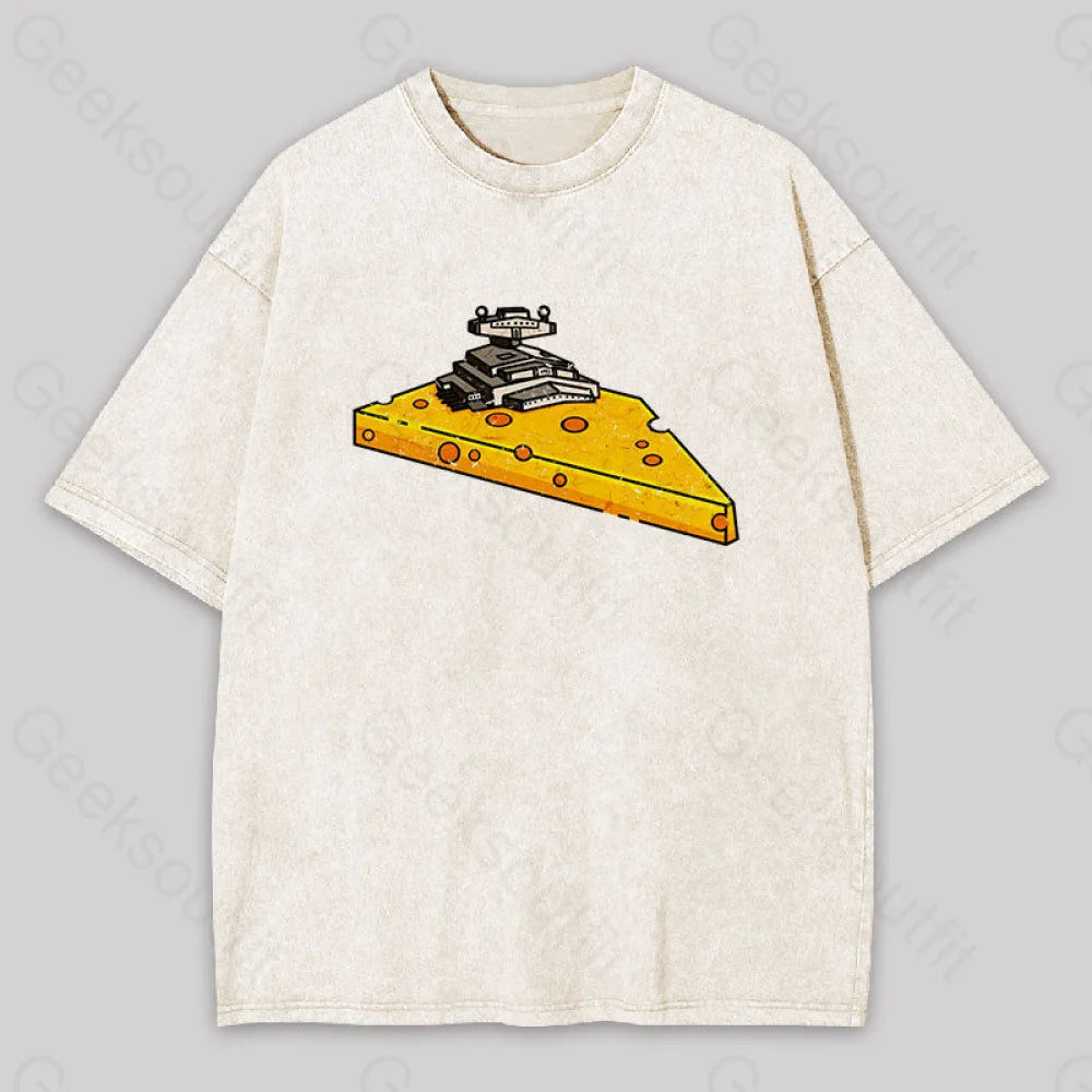 Striped Women T Shirt in a Classic PatternCheese Symbiote Star Destroyer Geek Washed T-shirt