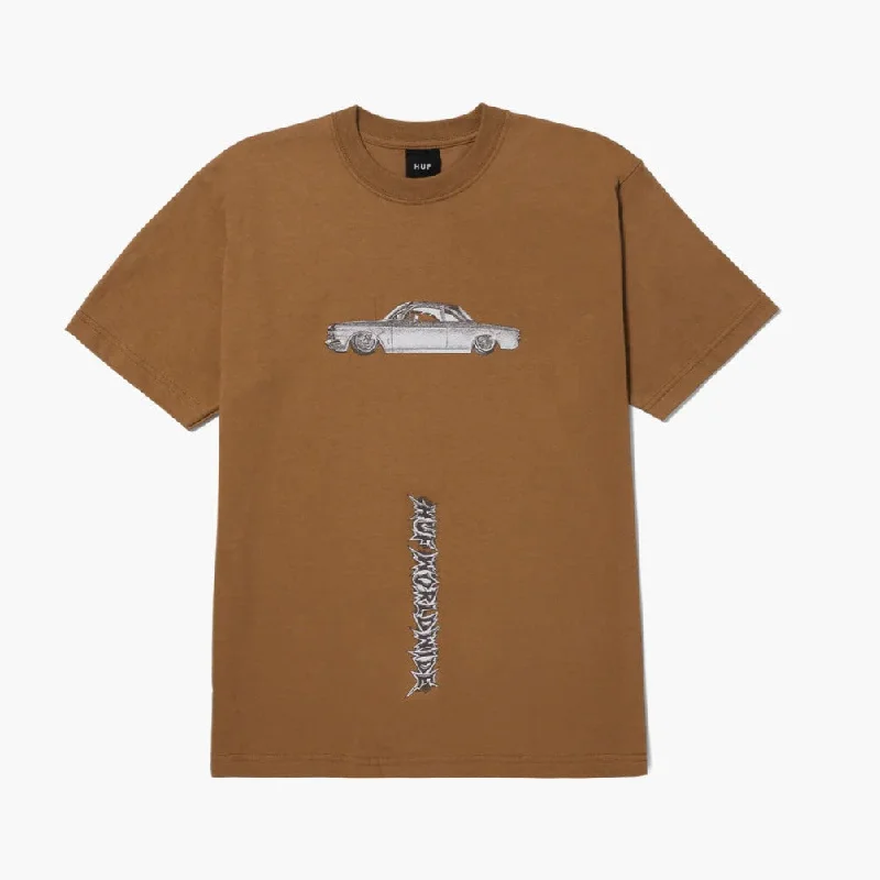 Graphic Print Women T Shirt for a Trendy StatementHuf Car Club S/s Tee Camel