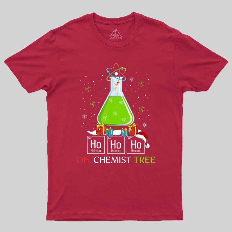 Tie - Dye Women T Shirt with a Bohemian VibeScience Christmas Oh Chemist Tree Chemistree Geek T-Shirt