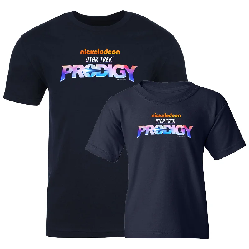 Crew Neck Women T Shirt with a Timeless DesignStar Trek: Prodigy Logo Adult and Kid's Bundle