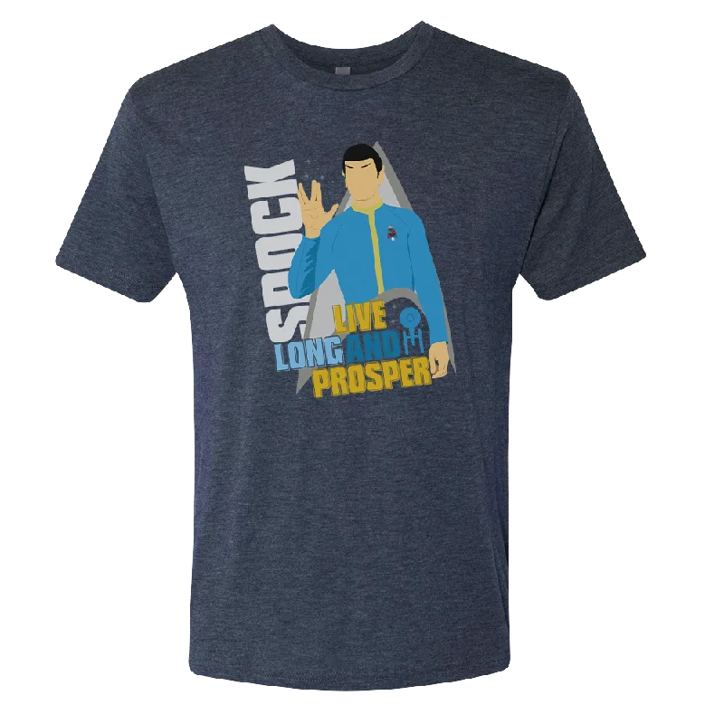 V - Neck Women T Shirt to Enhance the NecklineStar Trek: The Original Series Spock Live Long and Prosper Men's Tri-Blend T-Shirt