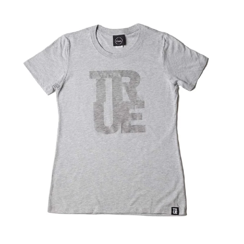 Striped Women T Shirt in a Classic PatternTrue Womens Logo T-Shirt Grey/Clear