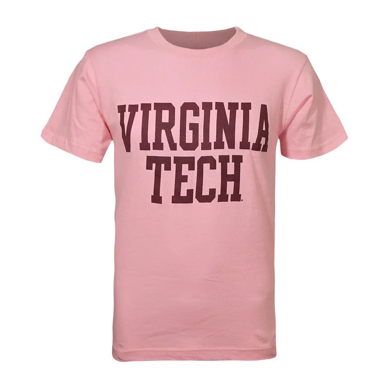 V - Neck Women T Shirt to Enhance the NecklineVirginia Tech Basic T-Shirt: Light Pink