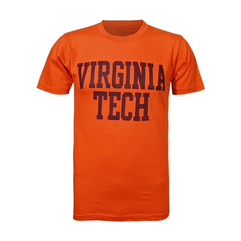 Distressed Women T Shirt with a Laid - Back AestheticVirginia Tech Basic T-Shirt: Orange