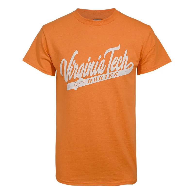 Plus Size Women T Shirt for a Comfortable and Flattering FitVirginia Tech Confetti Color T-Shirt: Tangerine