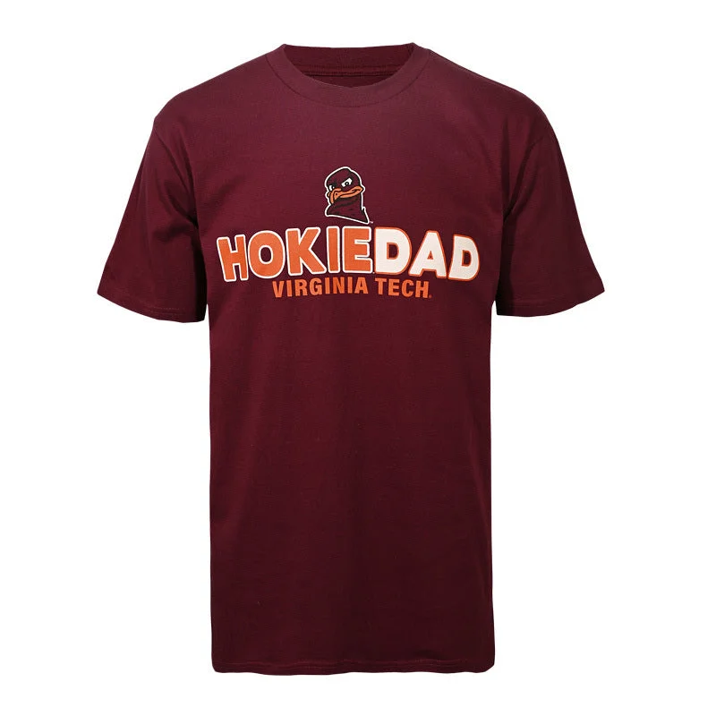 Distressed Women T Shirt with a Laid - Back AestheticVirginia Tech Hokie Dad T-Shirt