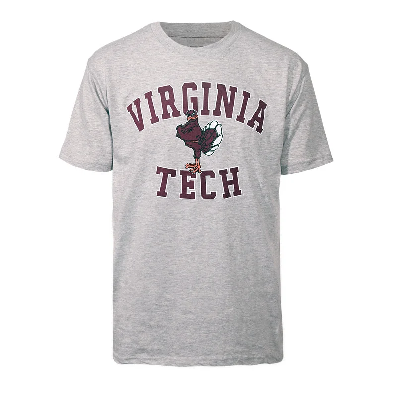 Floral Print Women T Shirt for a Feminine TouchVirginia Tech HokieBird Classic T-Shirt: Oxford Gray