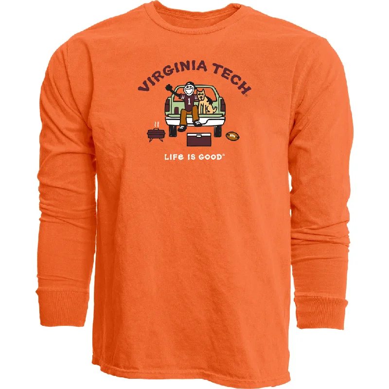 Sequined Women T Shirt for a Sparkly Night OutVirginia Tech Life is Good Tailgate Time Long-Sleeved T-Shirt