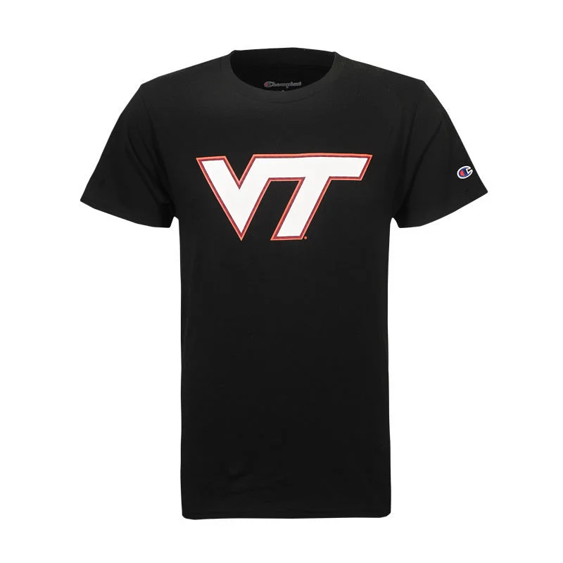 Puff Sleeve Women T Shirt for a Fashion - Forward LookVirginia Tech Logo T-Shirt: Black by Champion