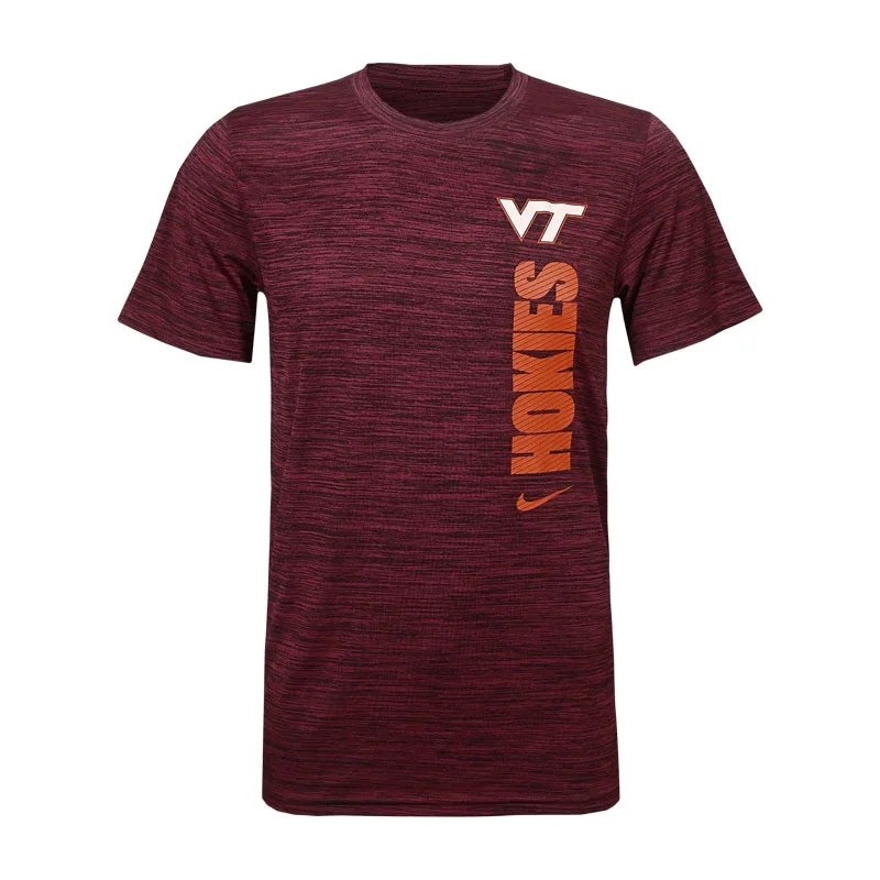 Organic Cotton Women T Shirt for Eco - Conscious WearersVirginia Tech Men's Team Issue Dri-FIT Velocity T-Shirt: Maroon by Nike