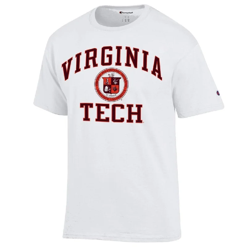 Plus Size Women T Shirt for a Comfortable and Flattering FitVirginia Tech Seal T-Shirt: White by Champion