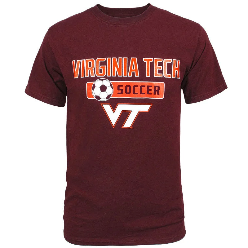 Striped Women T Shirt in a Classic PatternVirginia Tech Soccer T-Shirt by Champion