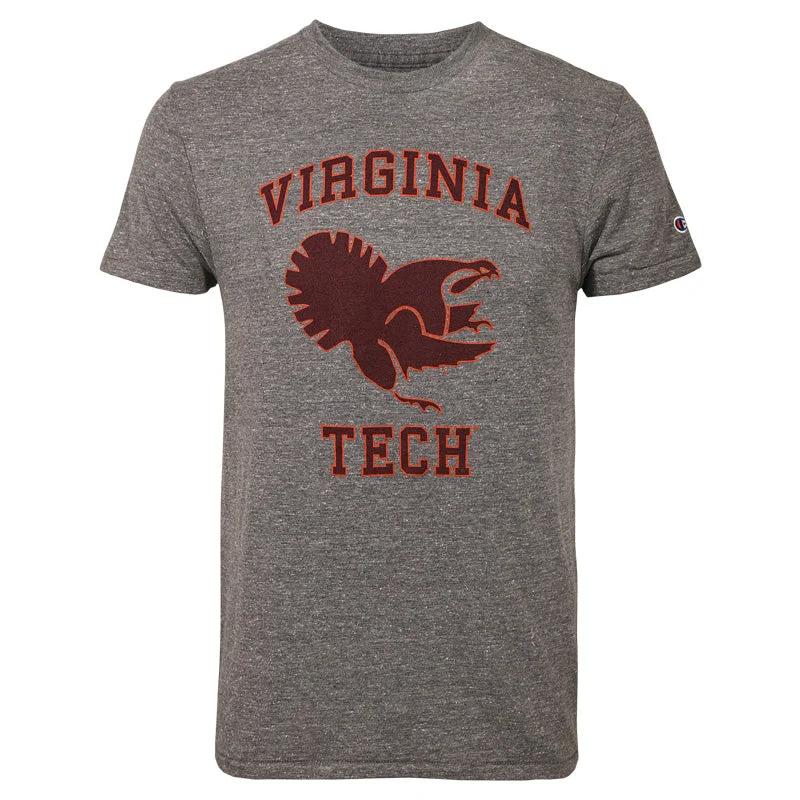 Pocketed Women T Shirt for Added FunctionalityVirginia Tech Triumph Vault Gobbler T-Shirt: Gray by Champion