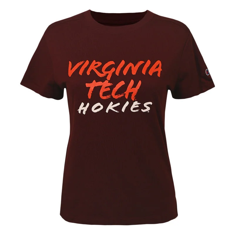 Floral Print Women T Shirt for a Feminine TouchVirginia Tech Women's Core T-Shirt: Maroon by Champion