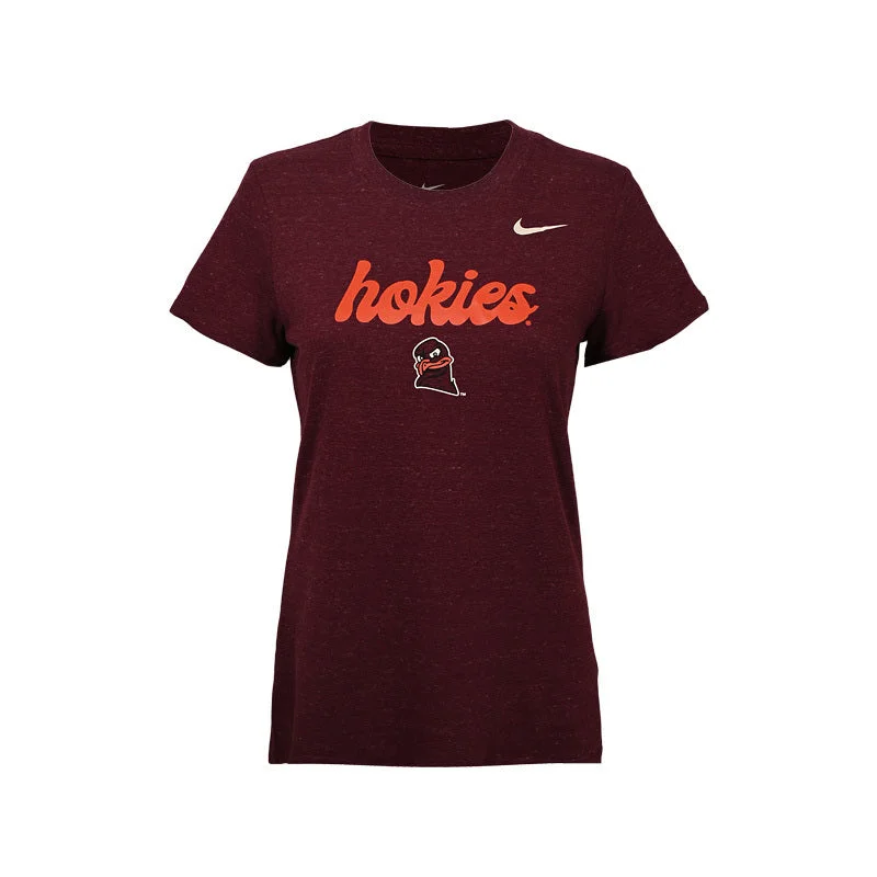 Organic Cotton Women T Shirt for Eco - Conscious WearersVirginia Tech Women's Varsity Hokies T-Shirt: Maroon by Nike