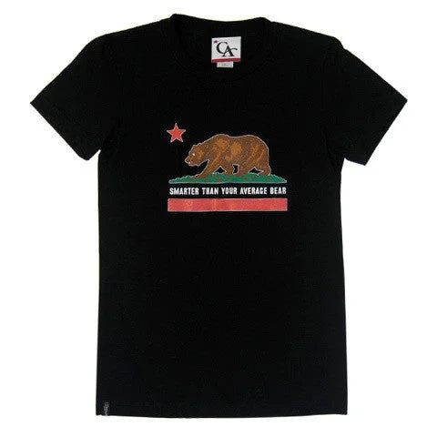 Graphic Print Women T Shirt for a Trendy StatementWomens Cali Bear T-Shirt Black