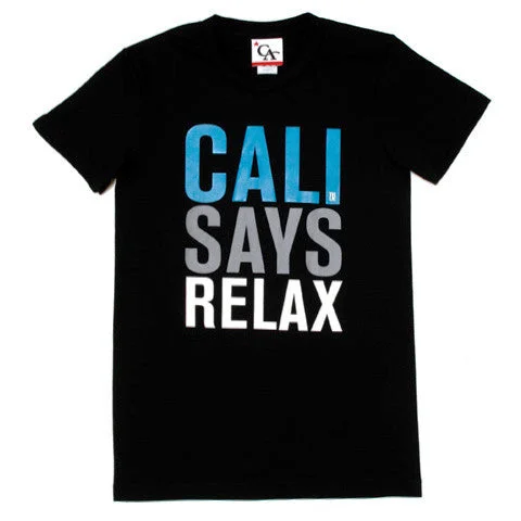 Embroidered Women T Shirt with Intricate DetailsWomens Cali Relax T-Shirt Black