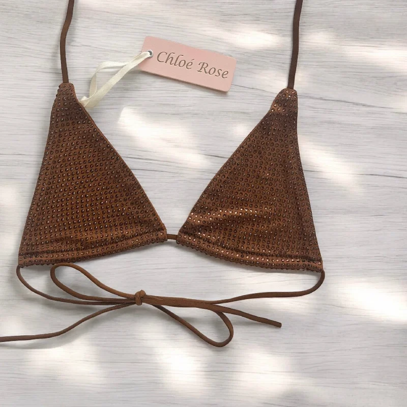 Maternity bikini for expecting mothers to enjoy the beach comfortably11:11 Bikini Top (Chocolate Topaz)