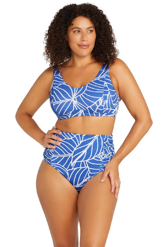 Floral - printed bikini for a feminine and colorful beach vibePhilharmonic Blue Raphael E/F Underwire Bikini Top