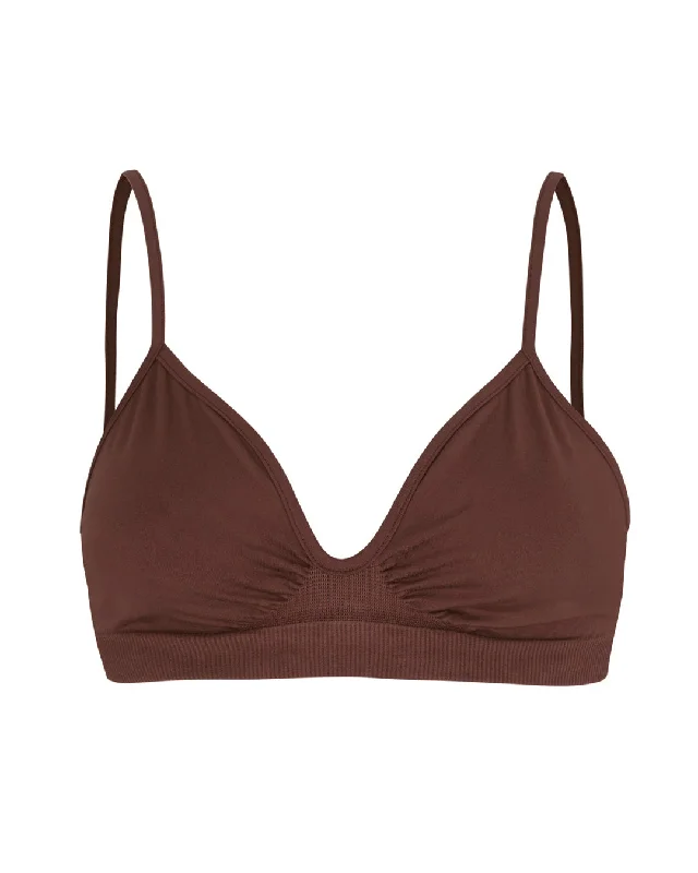 Tropical - themed bikini for a vacation - ready beach outfitLIBERATED Bikini Bra Top | Maroon