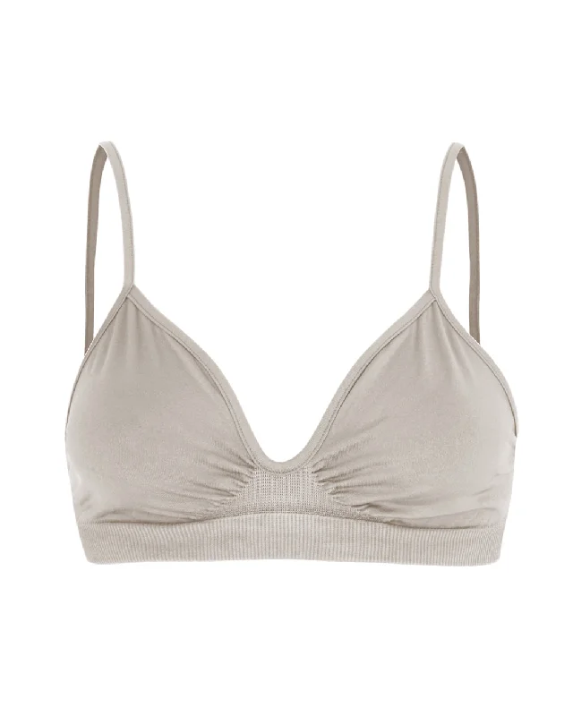 Metallic - finish bikini for a glamorous and eye - catching poolside lookLIBERATED Bra Top | Taupe