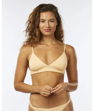 Neon - colored bikini to stand out on the beachSurf Gypsy Long Line Tri Bikini Top